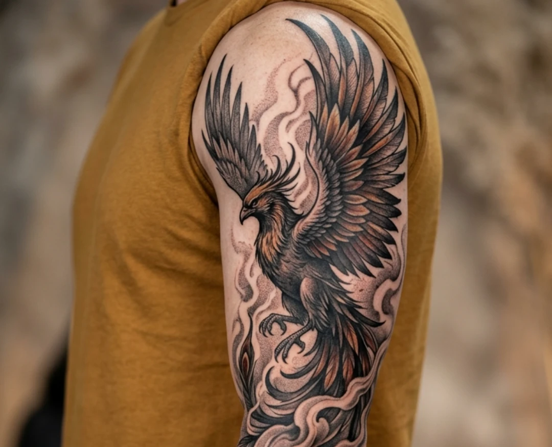 Full Sleeve Phoenix Tattoo Designs