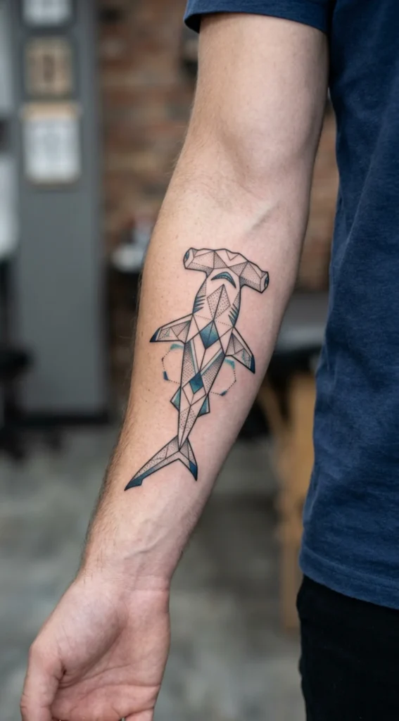 Geometric Hammerhead Shark
