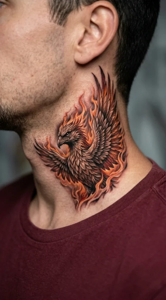 Hyper-Realistic Burning Phoenix Portrait