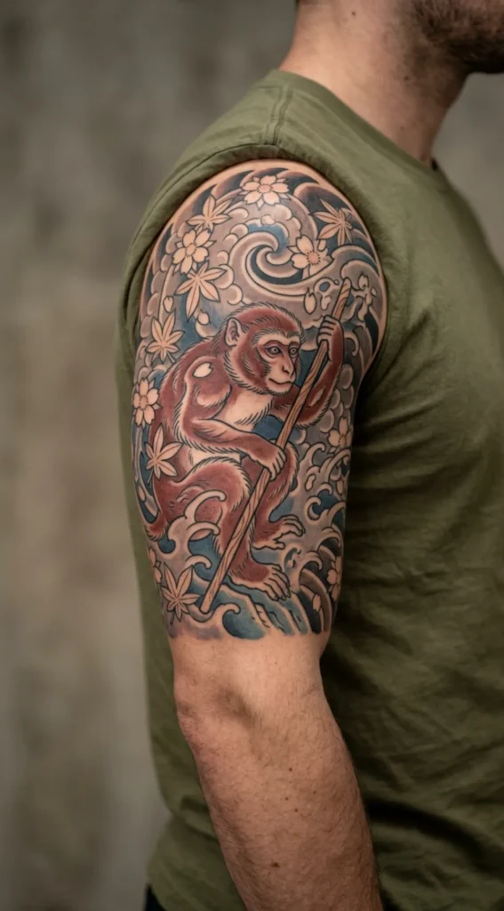 Japanese Monkey (Saru) Tattoo