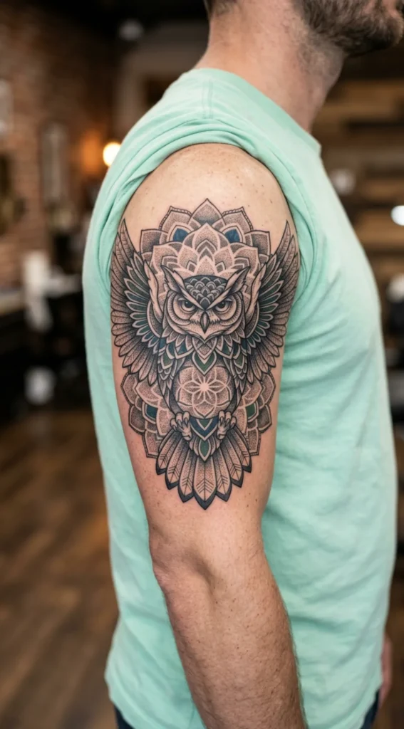Mandala Owl Tattoo