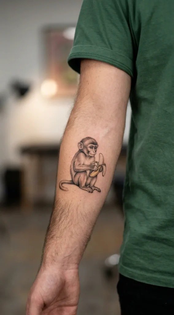 Monkey Holding a Banana