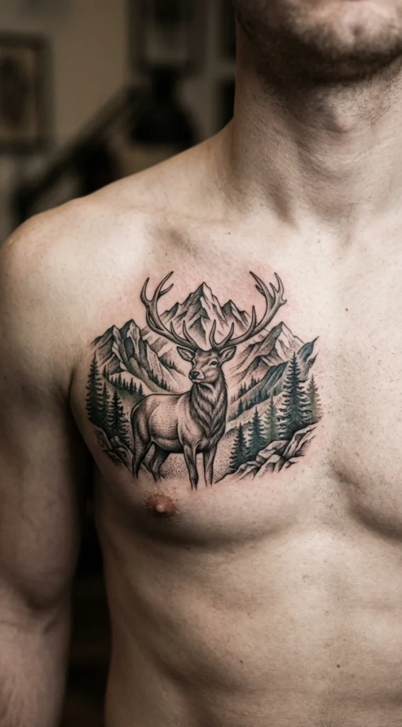 Mountain Deer Chest Piece