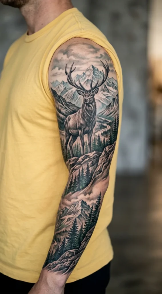 Mountain King Deer Scenic Sleeve