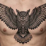 Owl Chest Tattoo Ideas