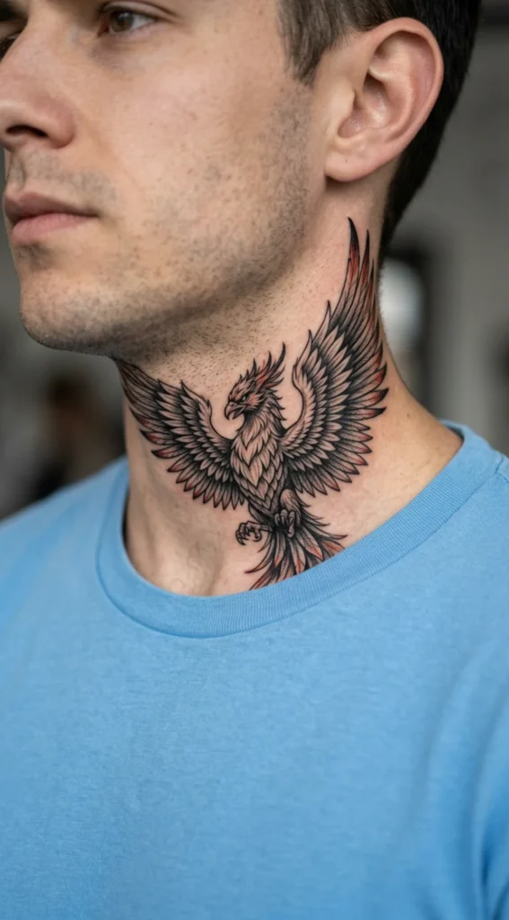 Phoenix with Fierce Open Wings