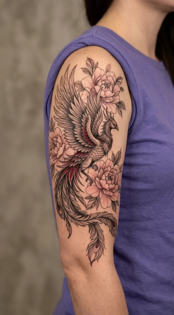 Phoenix with Peony Blossoms