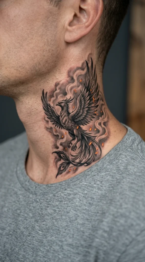 Phoenix with Smoke and Ember Effects