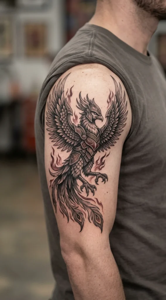 Phoenix with Warrior Armor Details