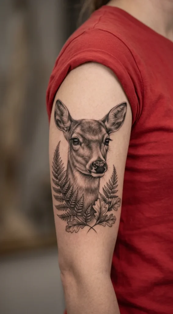 Realistic Forest Doe Portrait
