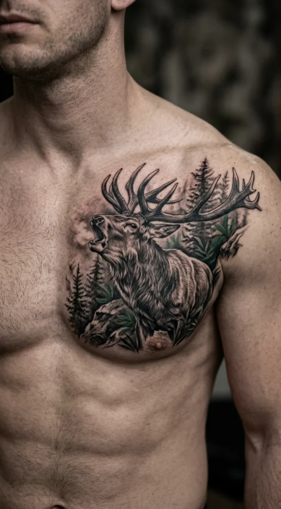 Roaring Stag During the Rut