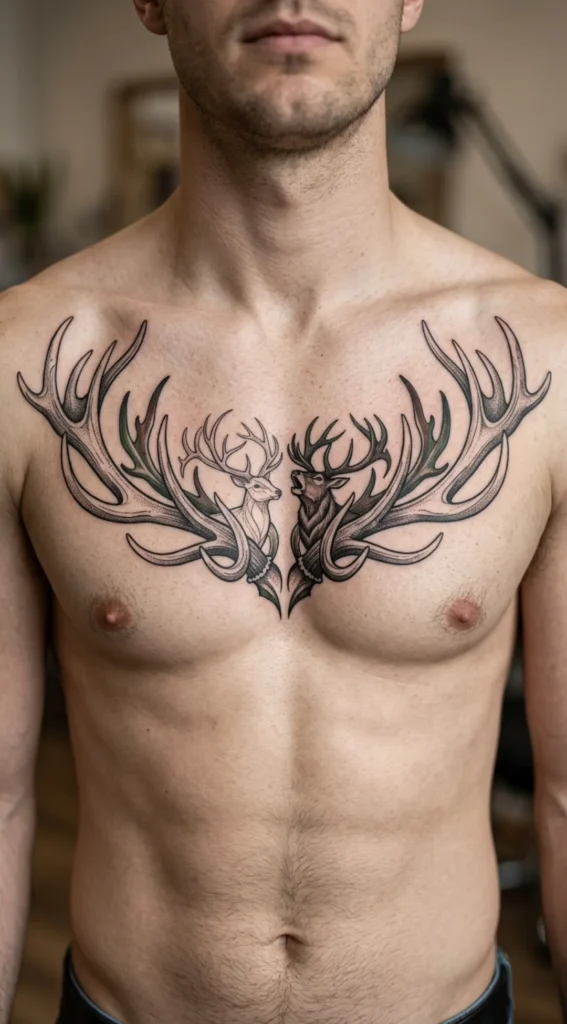 Symmetrical Antler Chest Design
