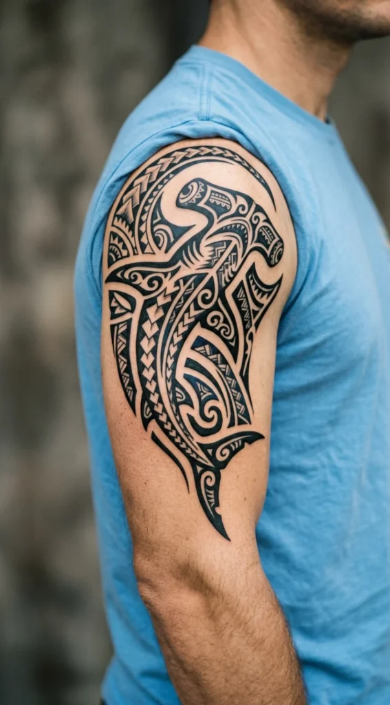 Tribal Hammerhead Shark