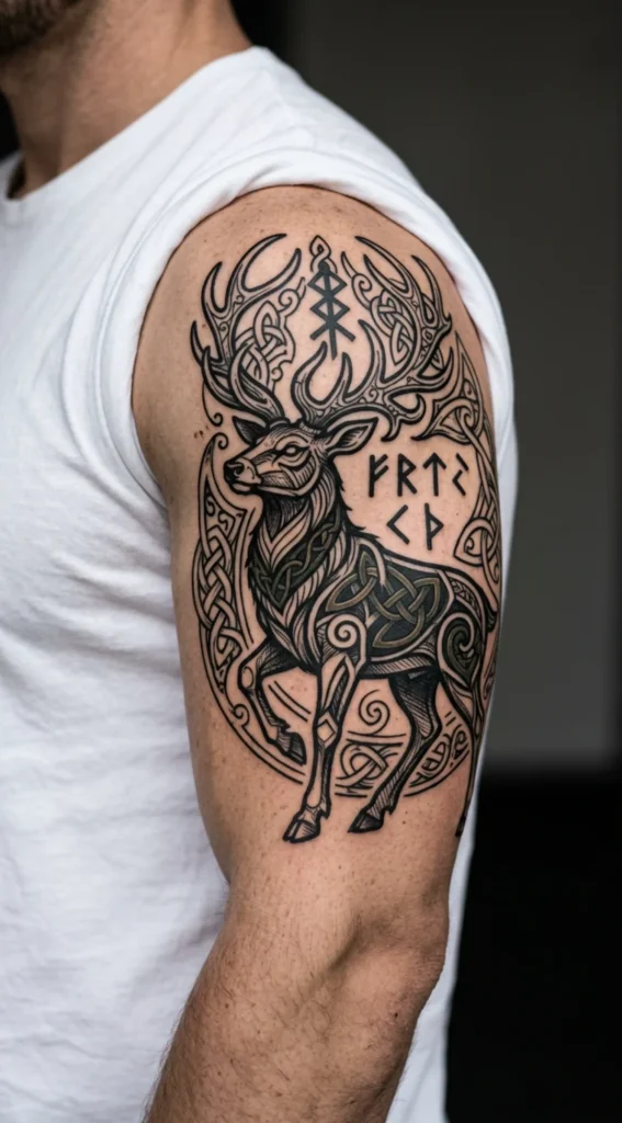 Viking-Inspired Deer Warrior