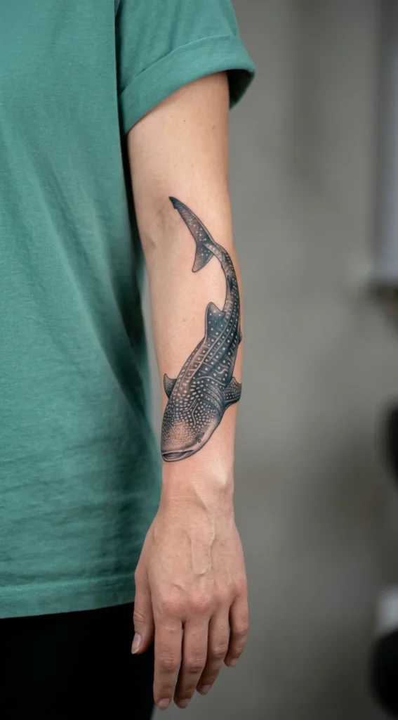Whale Shark Wrapped Around the Forearm