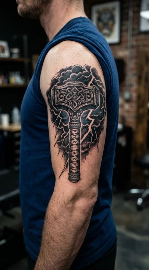  Thor's Hammer (Mjölnir) Tattoo