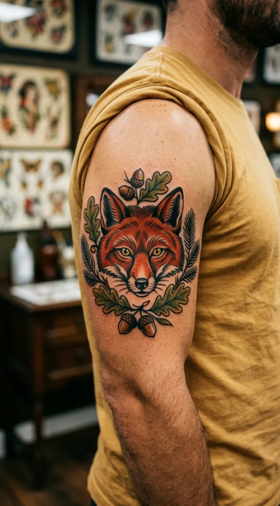 American Traditional Fox