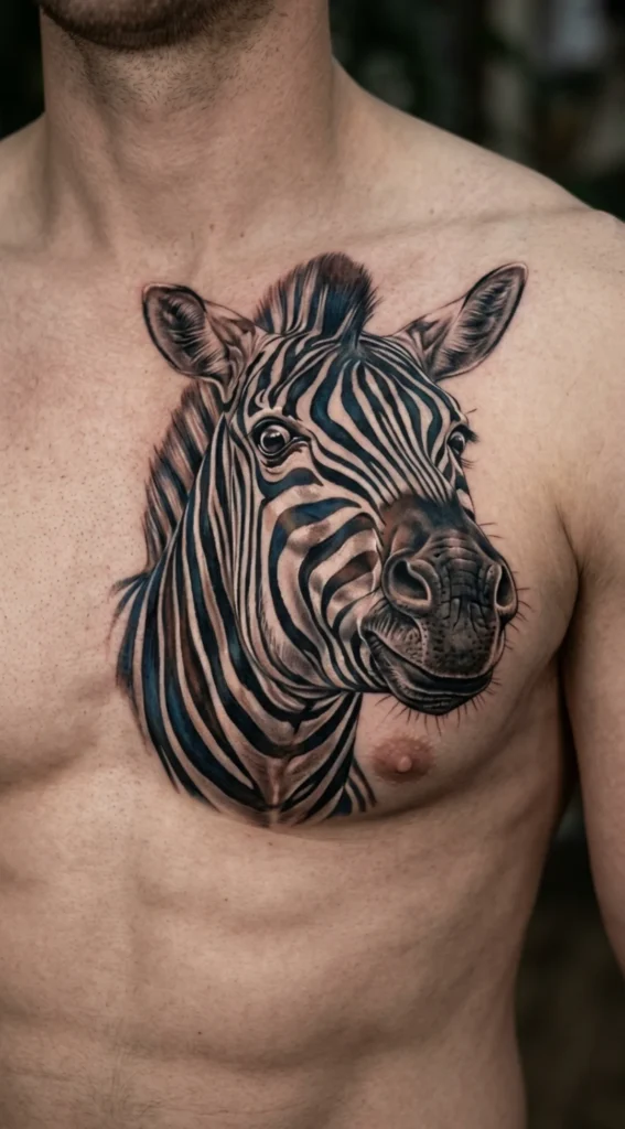 Fierce Zebra Chest Head
