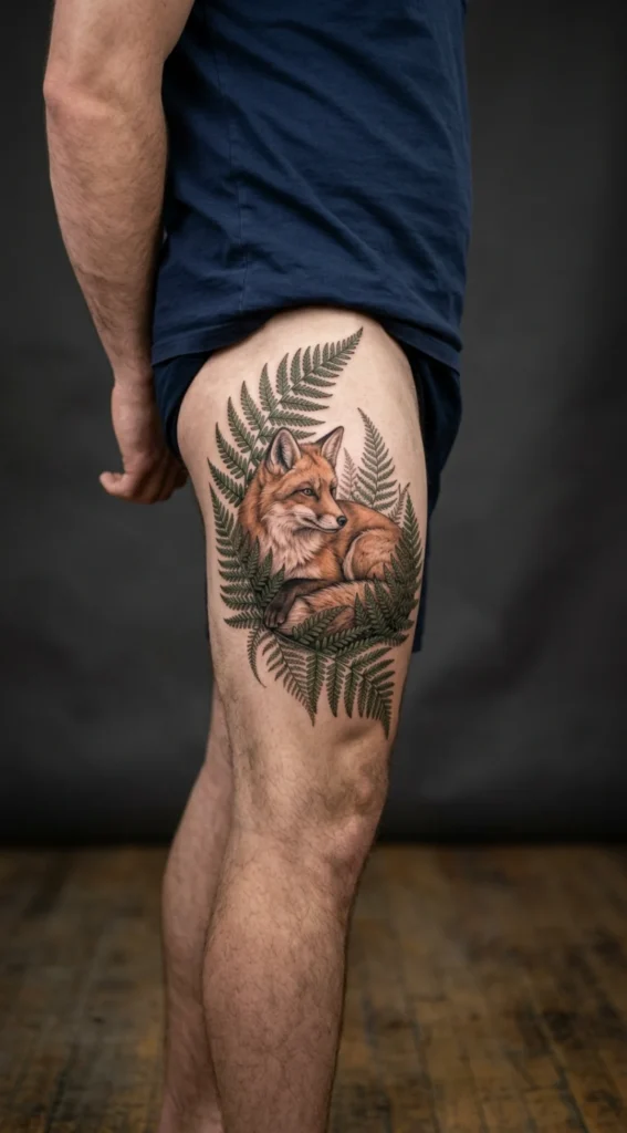 Fox Surrounded by Ferns