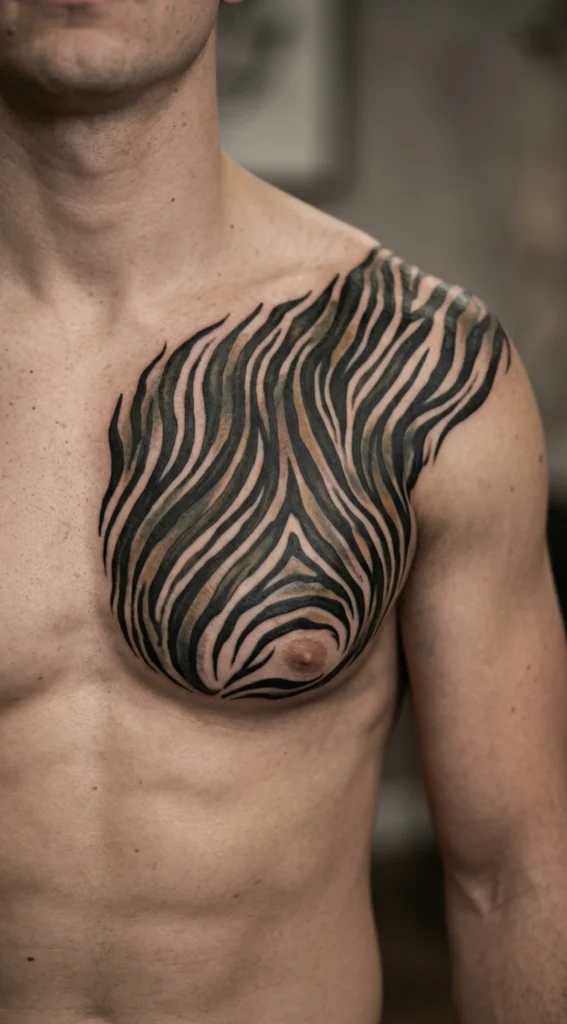 Full-Pec Zebra Chest Stripes