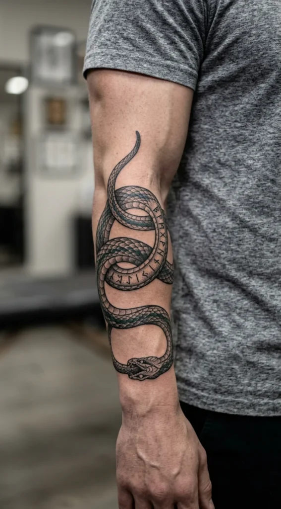Jörmungandr World Serpent Tattoo