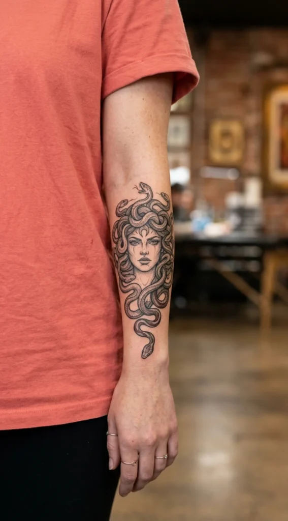Medusa Forearm Tattoo