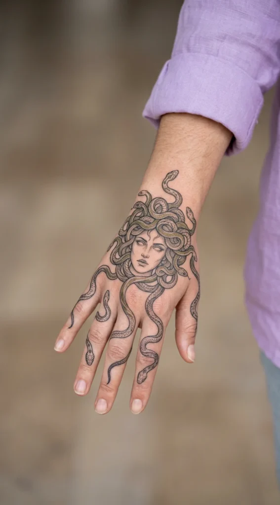 Medusa Hand with Finger Snakes