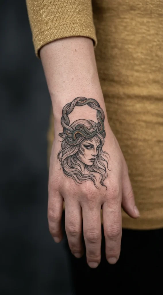 Medusa Hand with Serpent Halo