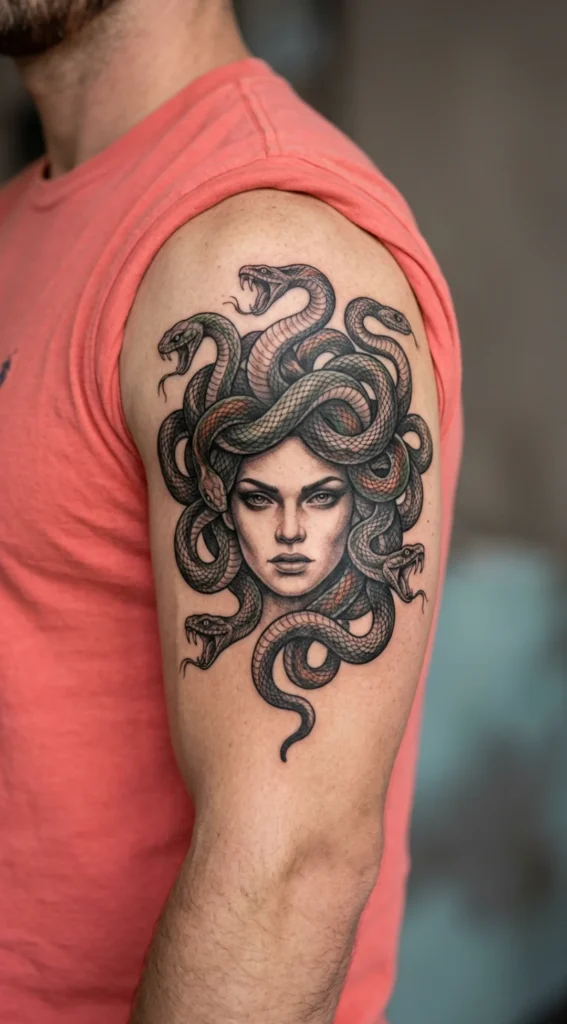 Medusa Snakes Representing Power