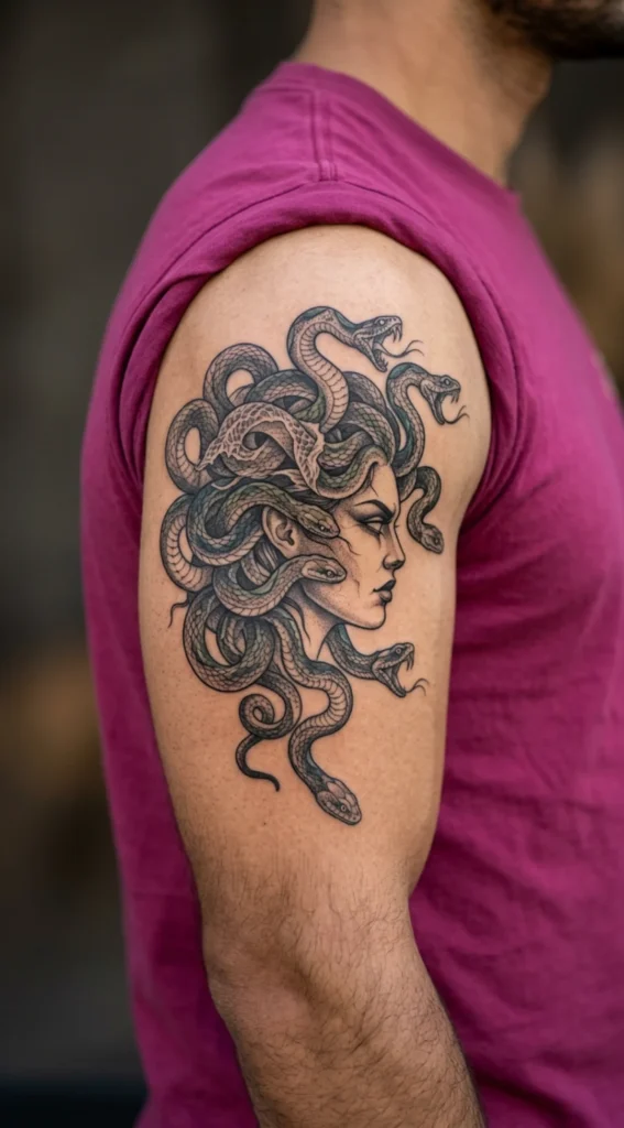 Medusa Snakes Representing Rebirth