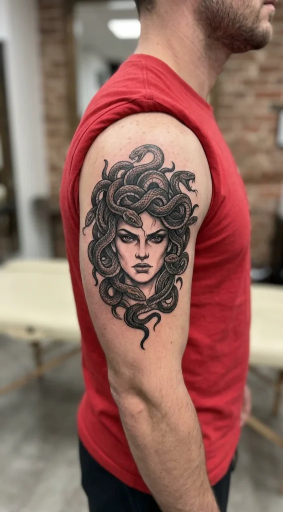 Medusa Symbolizing Male Strength