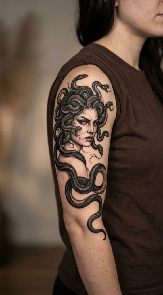 Medusa with Coiling Snakes