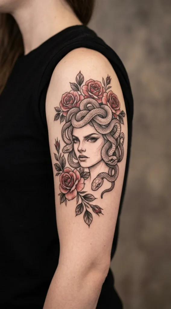 Medusa with Roses