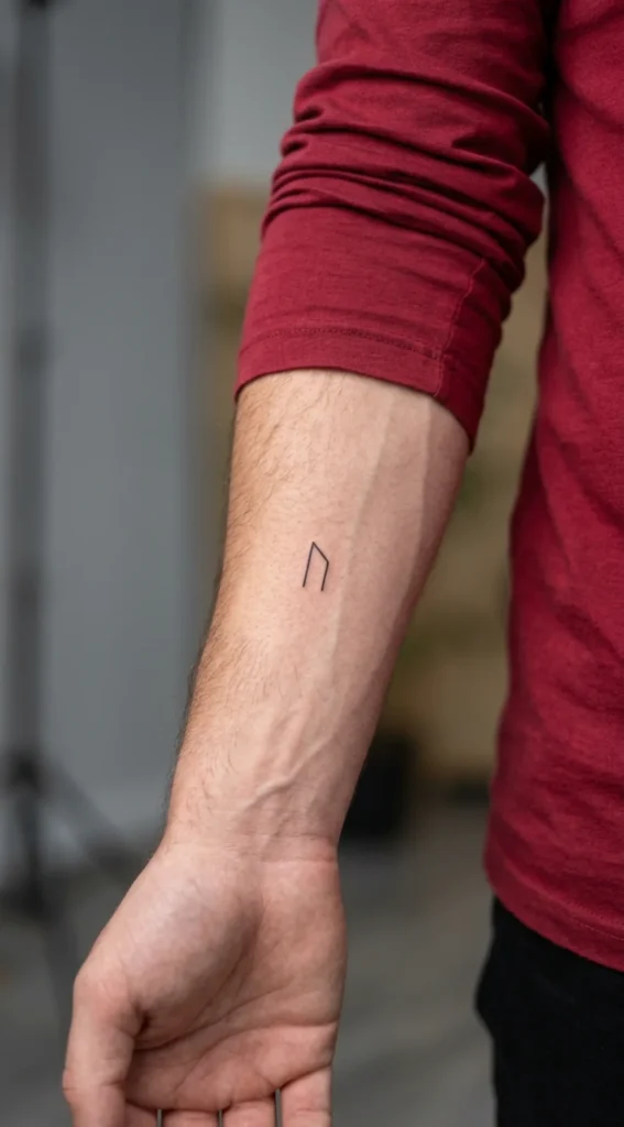 Minimal Viking Rune Tattoo