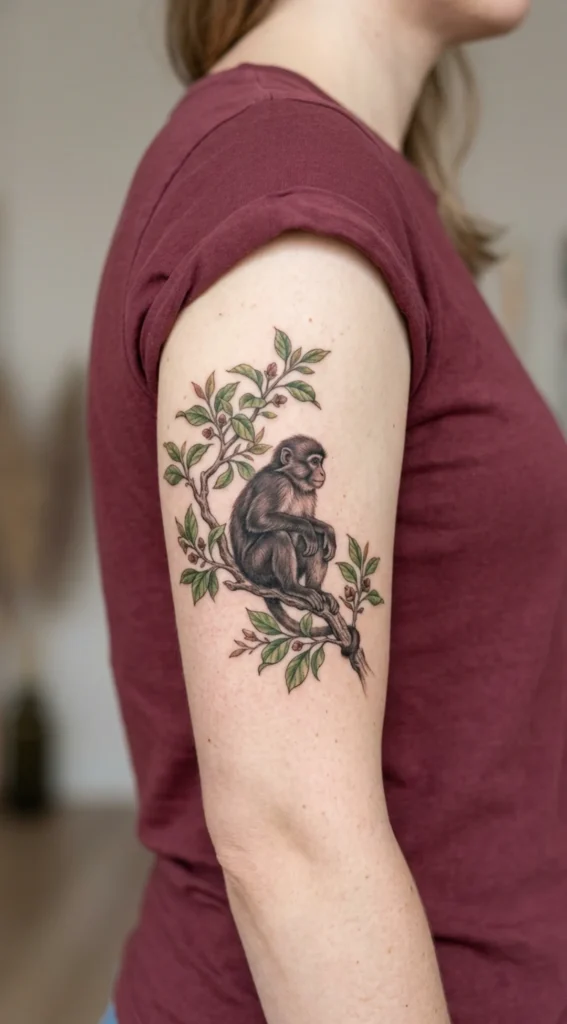 Monkey Sitting on a Branch