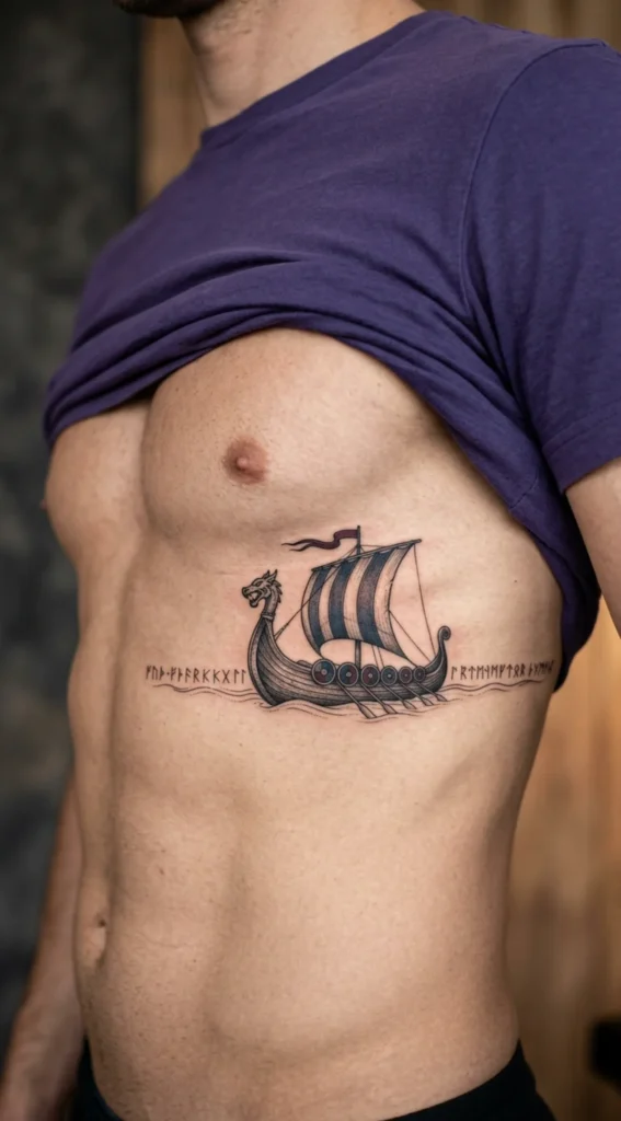 Nordic Rune Longship