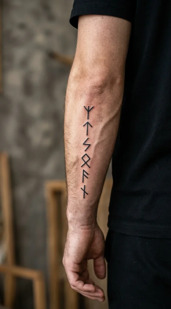 Norse Rune Forearm Tattoo