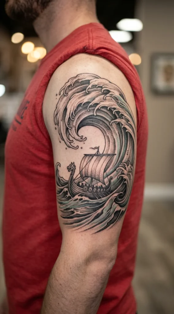 Ocean Wave Viking Ship