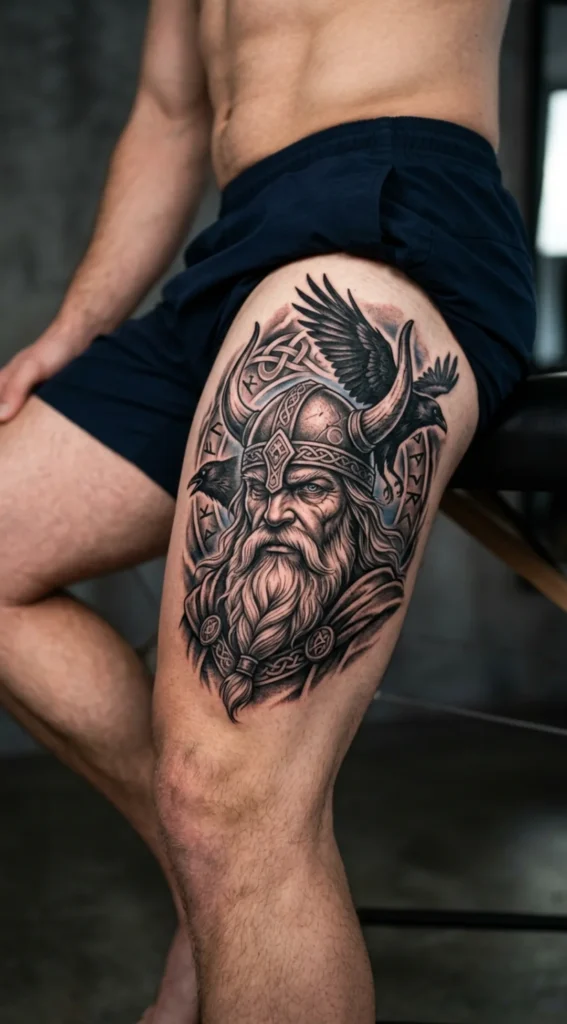 Odin Portrait Viking Tattoo