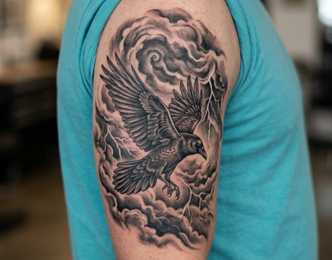 Raven Viking Tattoo Designs
