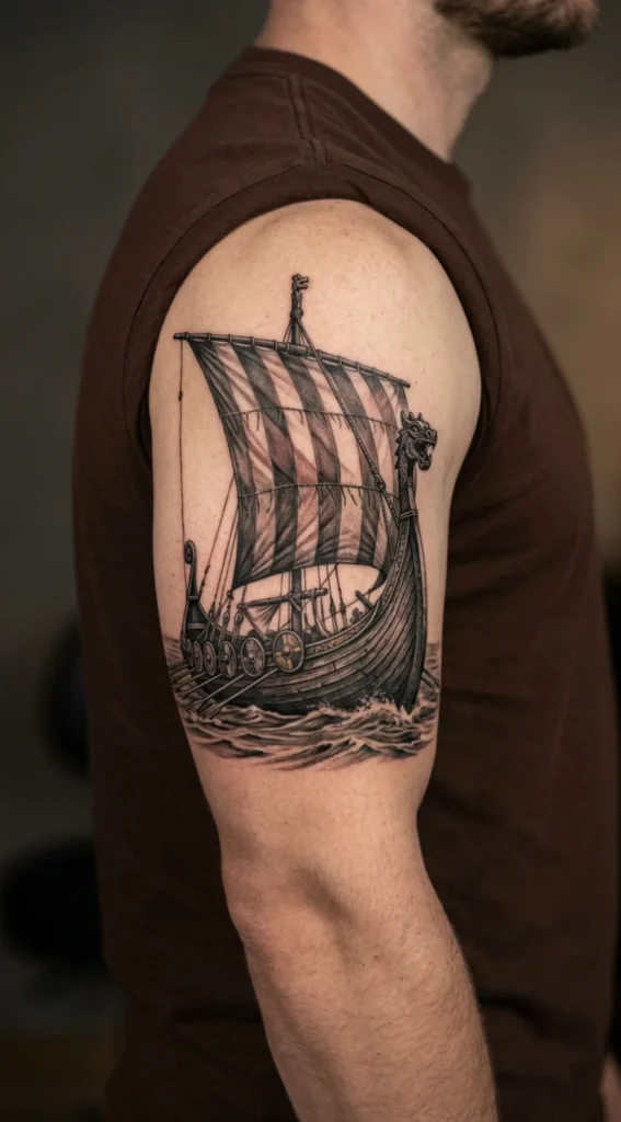 Realistic Viking Longship