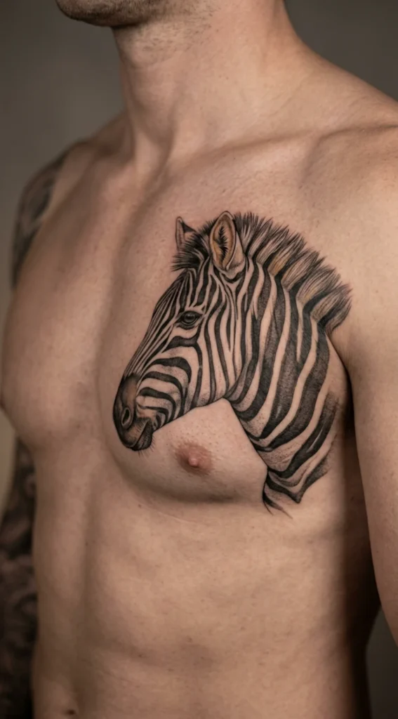 Side-Pec Zebra Chest Profile