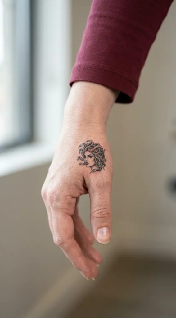 Tiny Medusa Hand Portrait