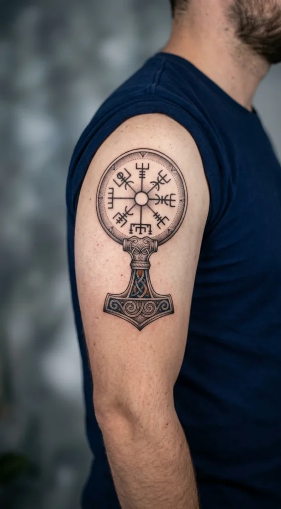 Vegvisir and Mjölnir