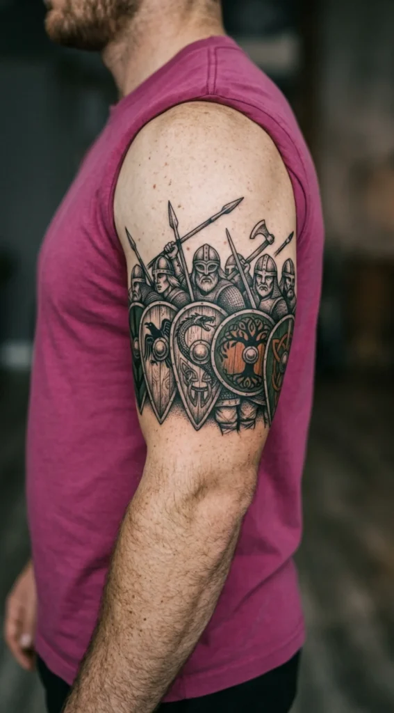 Viking Shield Wall Tattoo