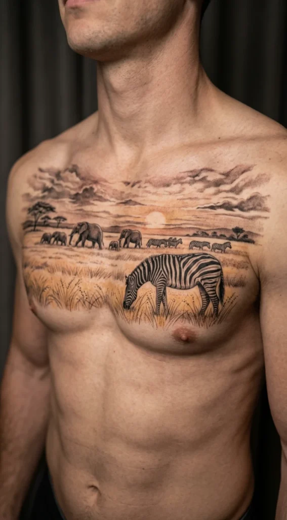 Zebra Safari Chest Scene