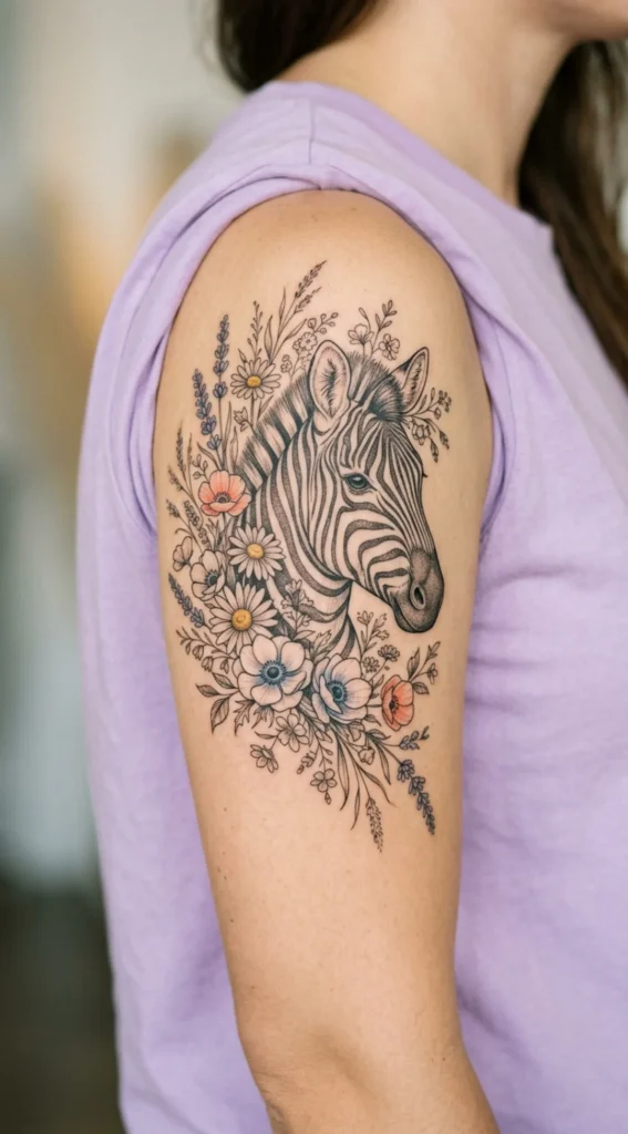 Zebra and Wildflower Bouquet