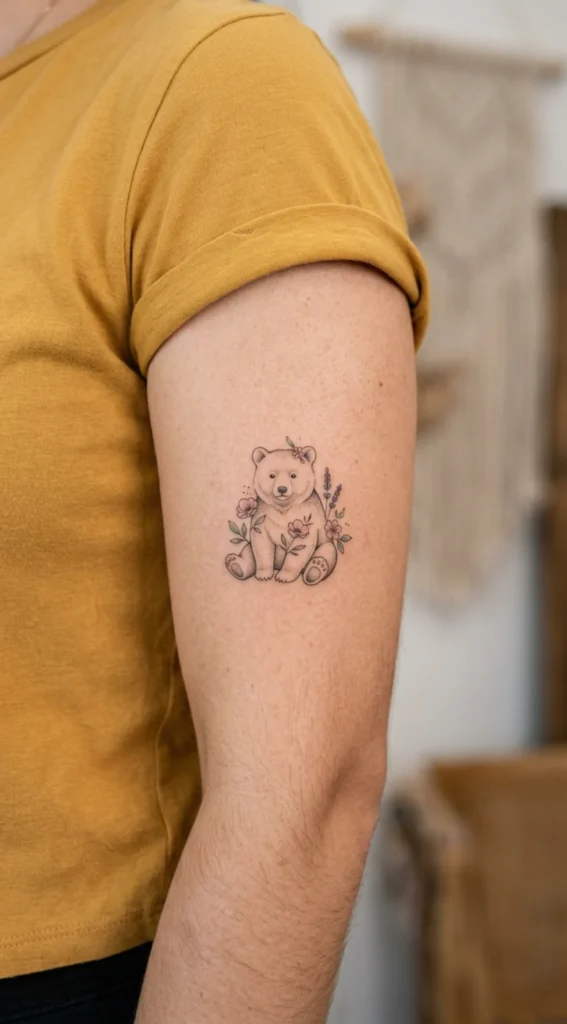 Bear With Dainty Floral Details