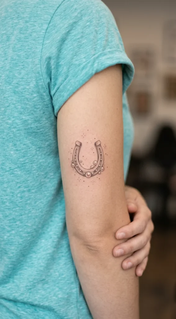 Dainty Horseshoe with Pearl Details