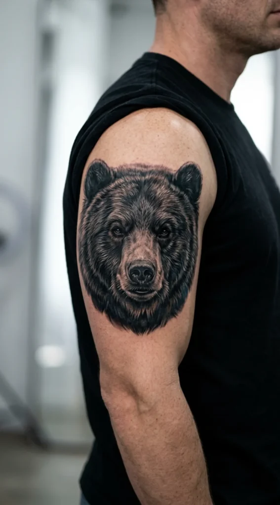 Fierce Black Bear Portrait